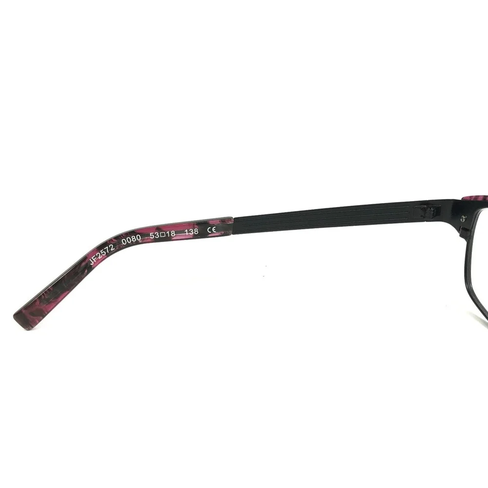 J.F. Rey Eyeglasses Frames JF2572 0080 Matte Black Pink Cat Eye 53-18-138